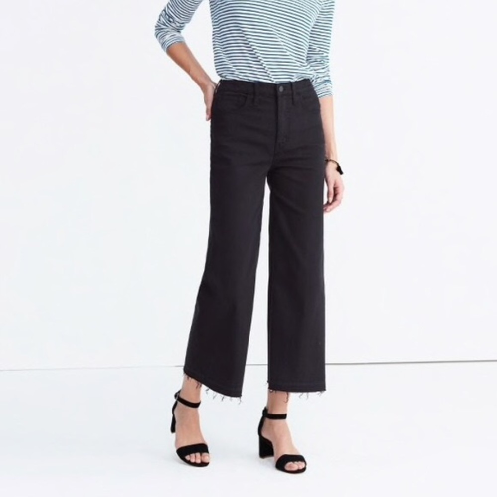 Madewell Wide-leg Crop High Rise Black Size 26